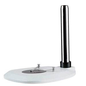 microscope stand vertical pole and table base with stage clips