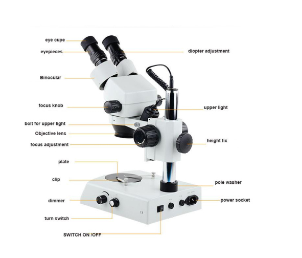 microscope upper light halogen lamp stereo microscope top light