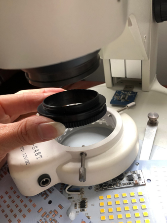 how to use microscope led ring light